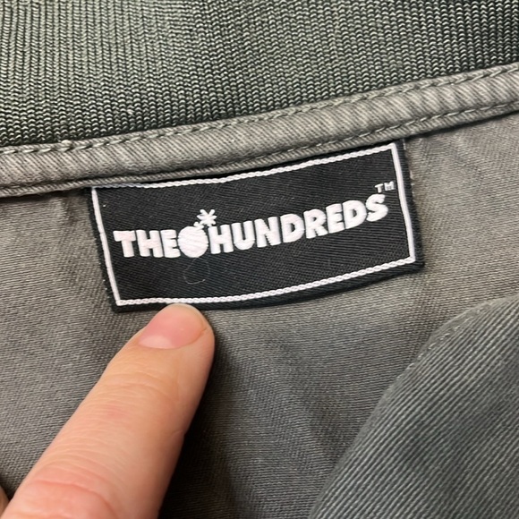 The Hundreds Reloaded Green Varsity Hooded Canvas Jacket Bomb Mens, Size L - Picture 12 of 16